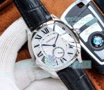 Swiss Replica Cartier Drive De Cartier Automatic Watch White Dial Silver Bezel